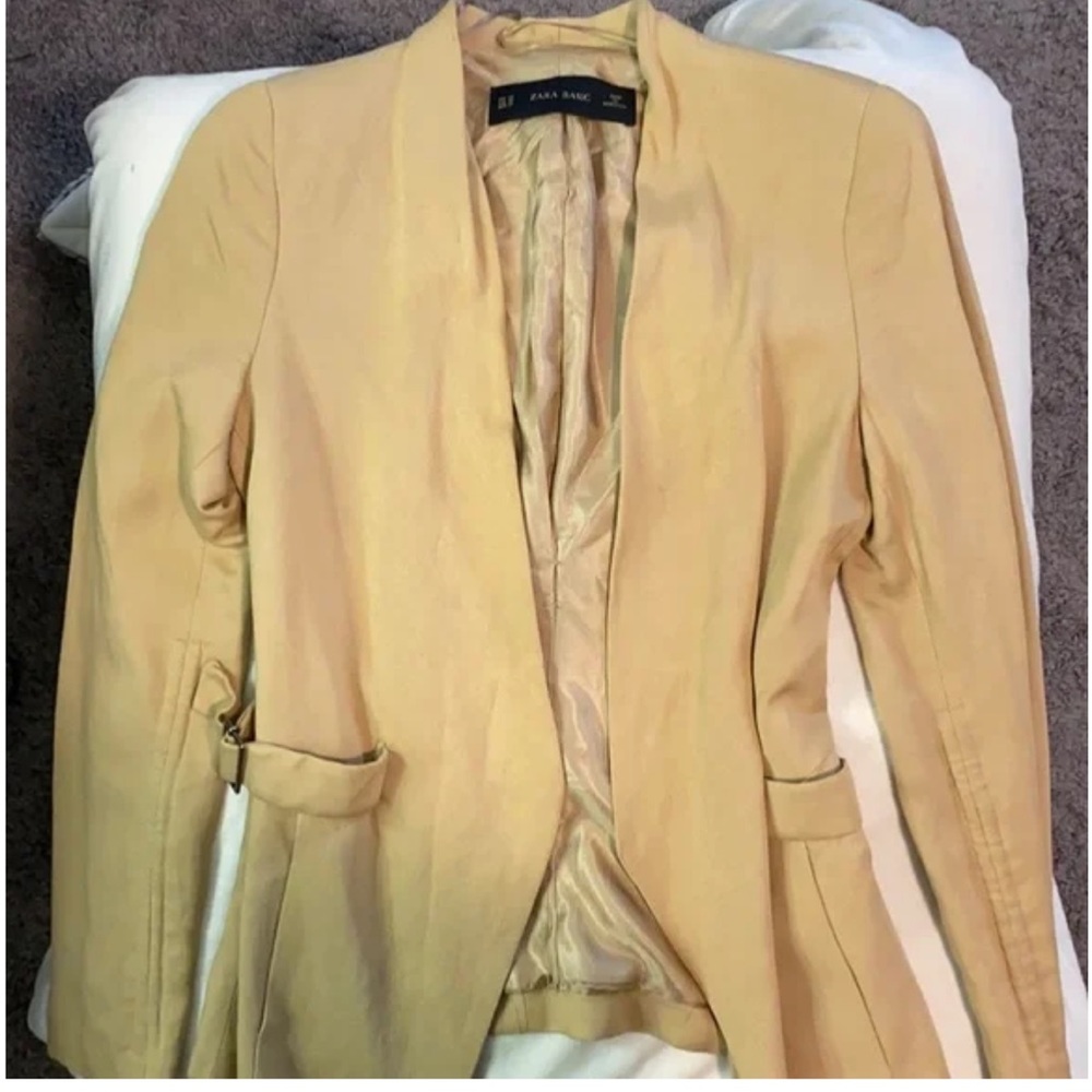Zara Tan Adjustable Blazer